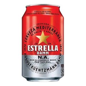 Estrella Damm, Non Alcoholic 33 cl. Can - Øl