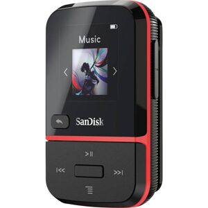 SanDisk Clip Sport Go MP3-afspiller 32 GB Rød Fastgørelsesclips, FM-radio, Lydoptagelse
