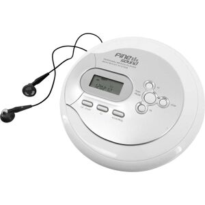 FineSound FS2 Bærbar CD-afspiller CD, CD-R, CD-RW, MP3 Batteriopladningsfunktion, genopladelig Hvid