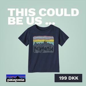 Patagonia Kids Regenerative Fitz Roy Skies T-shirt - New Navy - 3 ÅR