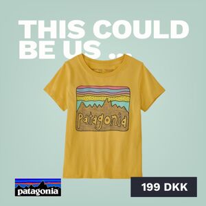 Patagonia Kids Regenerative Fitz Roy Skies T-shirt - Surfboard Yellow - 3 ÅR
