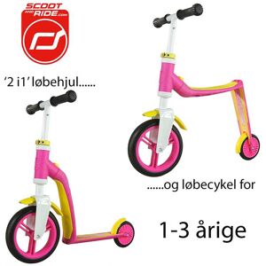 Scoot and Ride Scoot & Ride Highway Baby - Løbehjul Og Løbecykel I Ét Pink/gul One size Pink