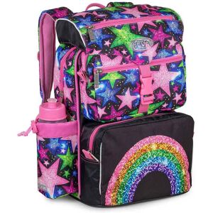 Jeva Beginners Skoletaske Rainbow Glitter  Multi Color