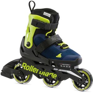 Rollerblade Microblade 3wd - Inline Rulleskøjte Blue Royal/lime 33-36.5 Blue Royal/Lime