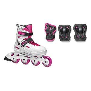 Rollerblade Fury Combo Justerbar Rulleskøjte Børn - White/pink 29-33 Pink