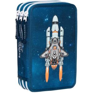 Beckmann Pencil Case Triple Zip Space Mission One size Blå