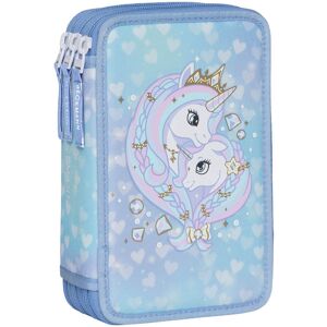 Beckmann 3-Zip Penalhus M/indhold Unicorn Princess Ice Blue One size Unicorn Princess Ice Blue