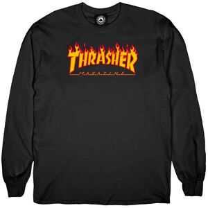 Thrasher Flame Langærmet T-Shirt Sort S Sort