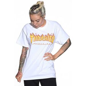 Thrasher Flame Kortærmet T-Shirt Hvid M Hvid