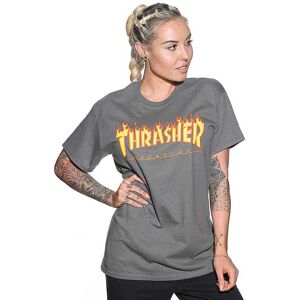 Thrasher Flame Kortærmet T-Shirt Kodsgrå XL Grå