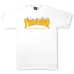 Thrasher Flame Logo T-Shirt Børn Hvid XS-4år Hvid