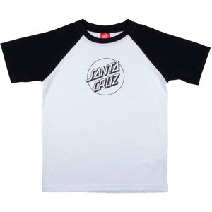 Santa Cruz Youth Opus Dot Raglan T-Shirt Hvid/sort 12 år Hvid