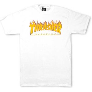 Thrasher Flame Logo T-Shirt Børn Hvid L-10år Hvid