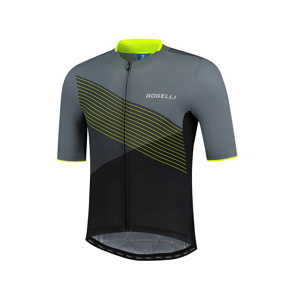 Rogelli Spike Cykeltrøje, Black/fluor/grey, Medium - Mand - Grå / Sort