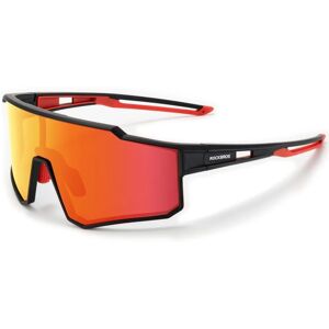 Rockbros Polarized Sport Cykelbriller, Black/red - Mand - Sort