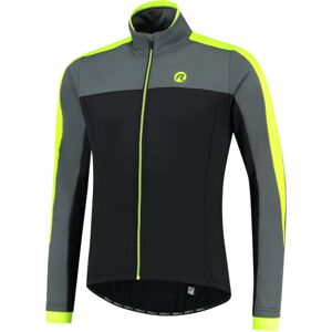 Rogelli Freeze Vinterjakke, Black/grey/fluor, S - Mand - Grå / Sort