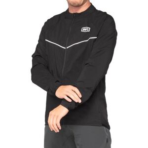 100% Corridor Stretch Windbreaker, Black, Small - Mand - Sort