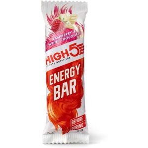 High5 Hindbær/hvid Chocolade Energybar, 55gr - Udløb 31/05-2024