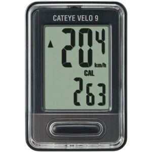 Cateye Velo 9 Black Cykelcomputer - Sort