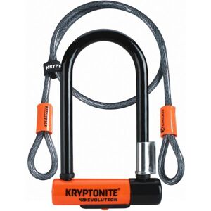 Kryptonite Evolution Mini 7 Bøjlelås M. Wire - Orange / Sort