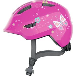 Abus Smiley 3.0 Cykelhjelm, Pink Butterfly Shiny, M/50-55cm - Pink - Cykelhjelm Børn