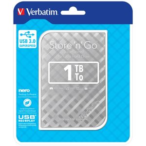 Verbatim 1tb Hard Drive 2,5'' Store 'N' Go Usb 3.0, Silver - Verbatim - Ver32995 - Harddiske Og Tilbehør