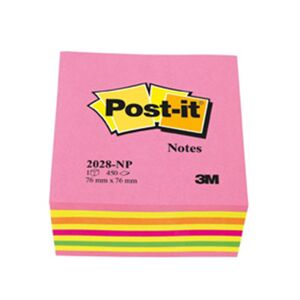 3M Post-It Notes 76x76 Kubusblok Lollipop Pink - 3m - 3m2028np - Kubusblokke