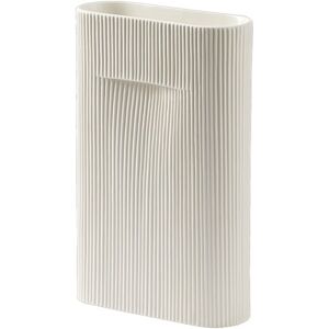 Muuto Ridge Vase H35 Cm - Råhvid