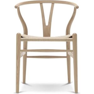 Carl Hansen & Søn Ch24 Y-Stol - Hvidolieret Eg/naturflet