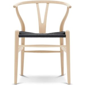 Carl Hansen & Søn Ch24 Y-Stol - Sæbebehandlet Bøg/sortflet