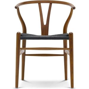 Carl Hansen & Søn Ch24 Y-Stol - Lakeret Valnød/sortflet