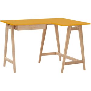 Ragaba Luka Asketræ Hjørneskrivebord B115cm X D85cm Gul Højre Side