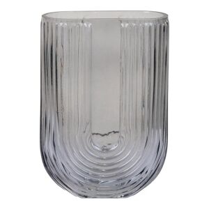 House Nordic Vase - Vase I Glas, Smoked, U-Form, 13x6x19 Cm