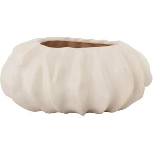 House Nordic Vase - Vase I Keramik, Hvid, Oval, 21,5x15x9,5 Cm