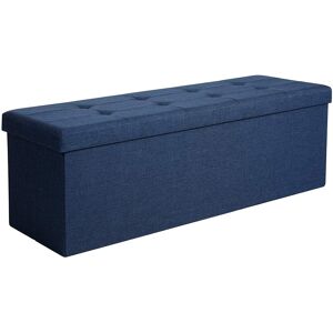 SONGMICS Ottoman Med Opbevaring, 110 X 38 X 38 X 38 Cm, Marineblå