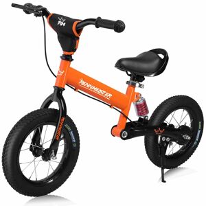 Deuba Børnecykel Fra 2 År, Bremse Stødbeskyttelse, 50 Kg Belastbar, Cykel Luftgummi Dæk Læringshjul Rat Rat Saddel Gummigreb Affjedring, Farve:Orange