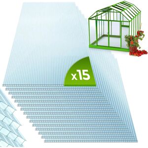 FF Europe Gennemsigtige Polycarbonat Plader Til Drivhus - 4 Mm, 11 M² Dobbelt Lag 1210 X 605 Mm