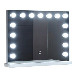 FF Europe Aquamarin® Hollywood Spejl Med Led, Dæmpbart, Touch, 58 X 43 Cm