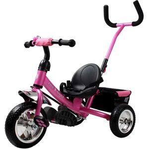 Deuba Børne Trehjulet Cykel Free Angel - Metal - Skubbestang - Pink