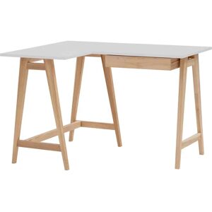 Ragaba Luka Asketræ Hjørneskrivebord B 115cm X D 85cm / Lysegrå Venstre Side