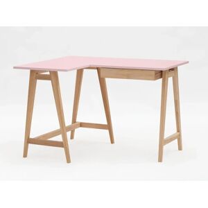 Ragaba Luka Asketræ Hjørneskrivebord B 115cm X D 85cm / Pink Venstre Side