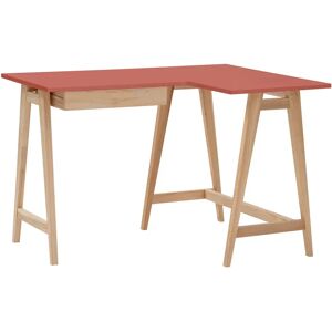 Ragaba Luka Asketræ Hjørneskrivebord B115cm X D85cm Antik Pink Højre Side