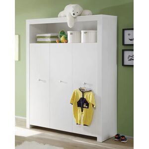 Forma Furniture Furnline Børneværelses Garderobe Olivia, Hvid, Træ, 130x54x186 Cm