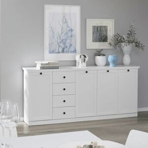 Forma Furniture Skænk, Kommode Med 4 Døre Og 4 Skuffer I Hvid Kunstfiner