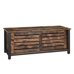 SONGMICS Tv-Bord Med Praktisk Skab I Retro-Look, 110 X 40 X 45 Cm, Brun