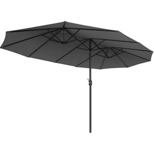 SONGMICS Parasol Med Ekstra Bredde, 460 Cm, Grå