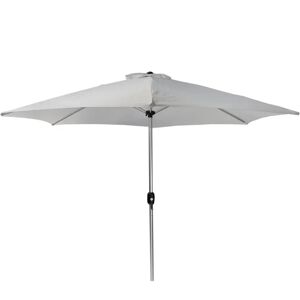 FF Europe Parasol - 270 Cm, Med Håndsving, Vandtæt, Uv-Beskyttelse, Lysegrå