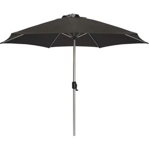 FF Europe Parasol - 270 Cm, Med Håndsving, Vandtæt, Uv-Beskyttelse, Mørkegrå