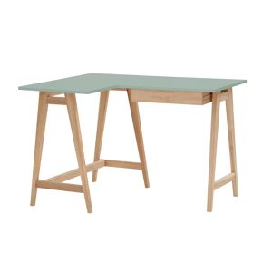 Ragaba Luka Asketræ Hjørneskrivebord B115 X D85cm Salviegrøn Venstre Side