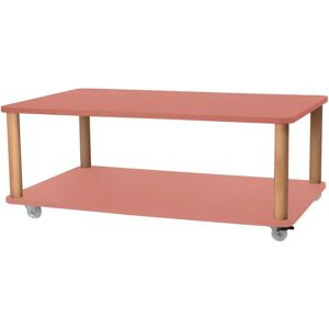 Ragaba Ashme Sofabord Med Hjul 64x105cm Antik Pink